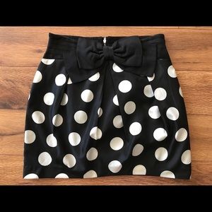 Polka dot mini skirt